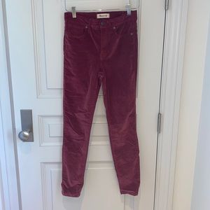 Suede Maroon Pants